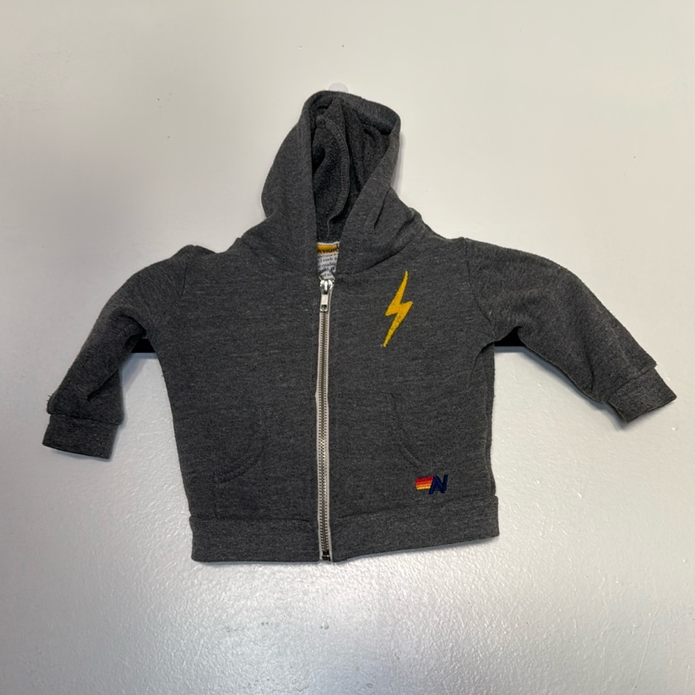 RARE Aviator Nation Kids Bolt Zip Up Hoodie